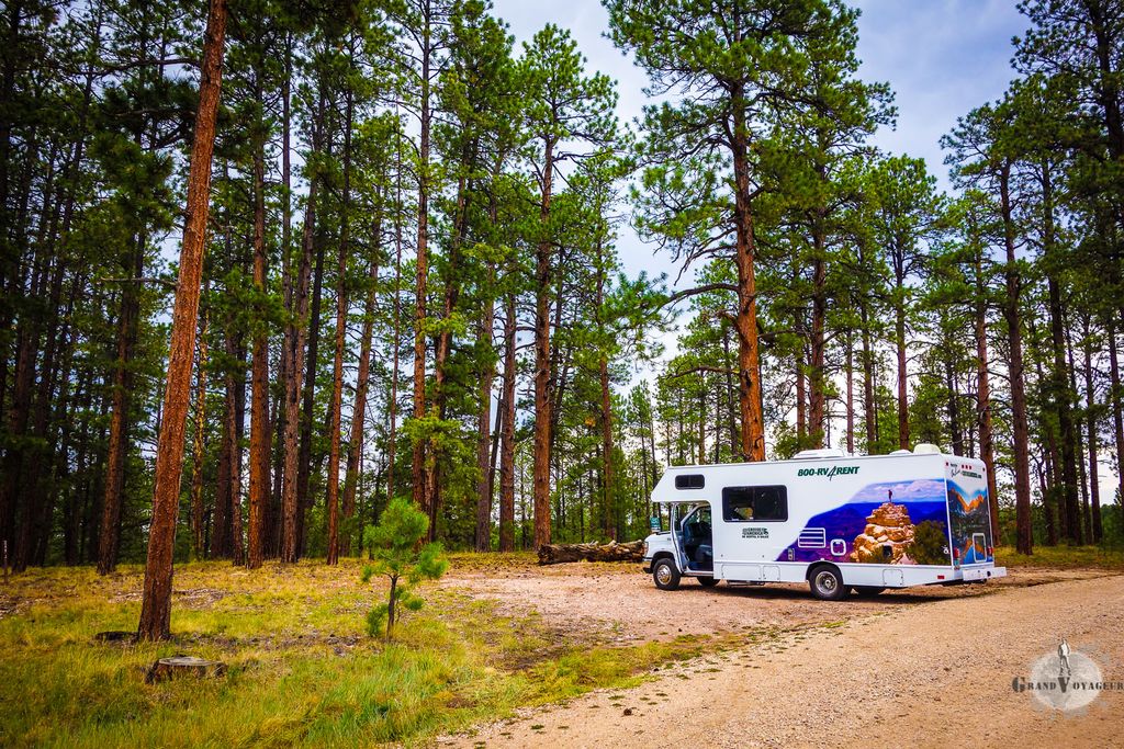 Notre camping car au milieu de nulle part.