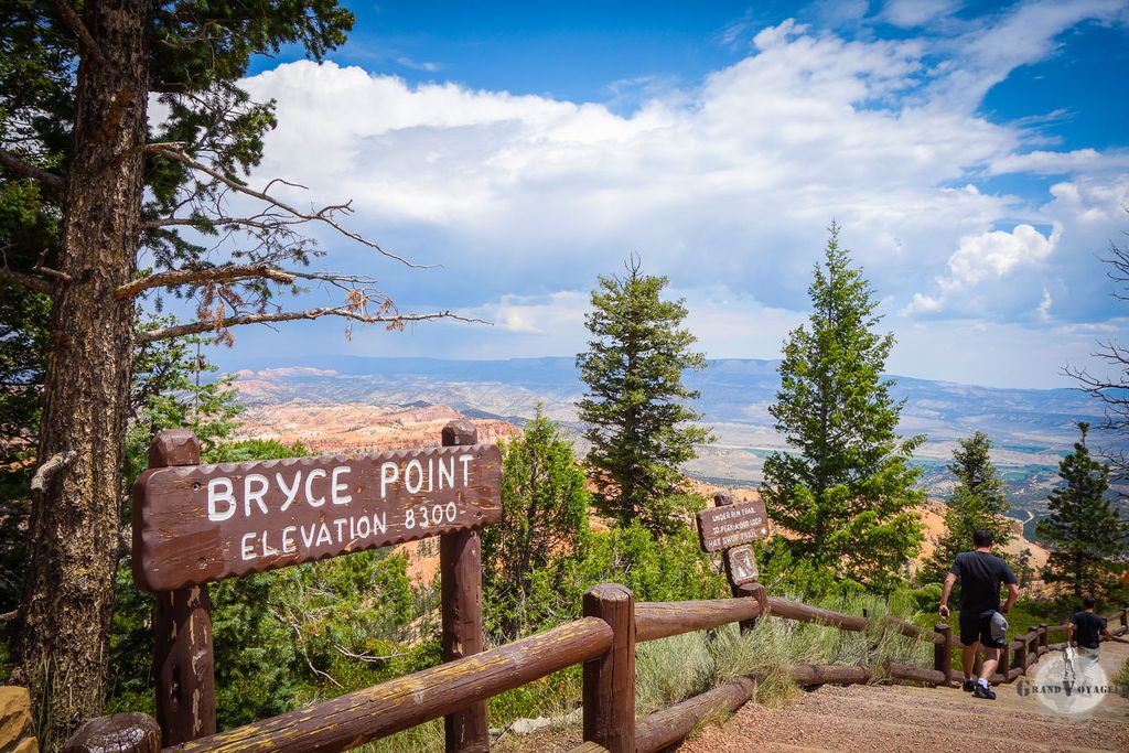 Bryce Point, le premier point de vue auquel nous nous arrêtons, se situe à plus de 8 000 pieds, soit environ 2 500 m