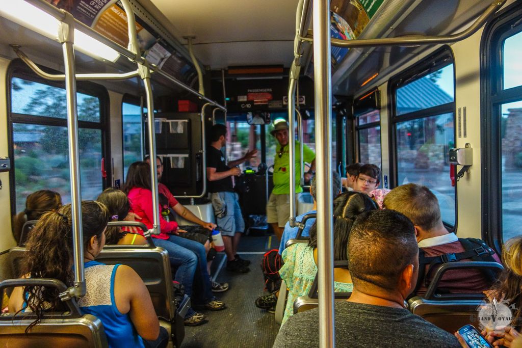 Dans le bus, de retour au Visitor Center. 