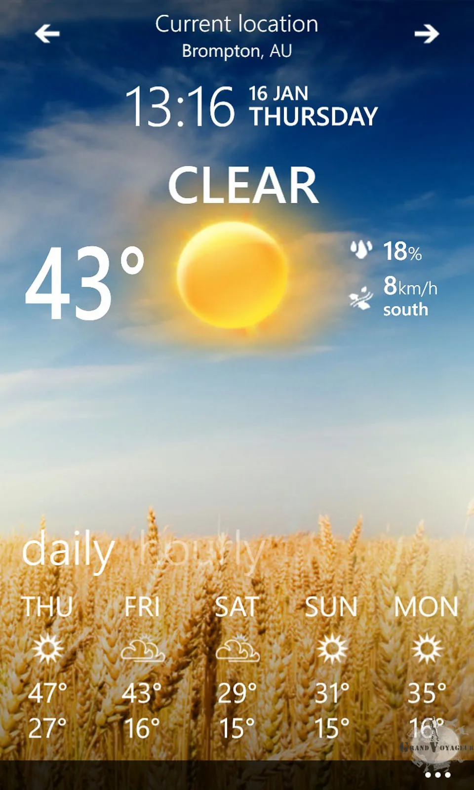 43°C à l'ombre en ce moment avec une pointe à 47°C attendue !