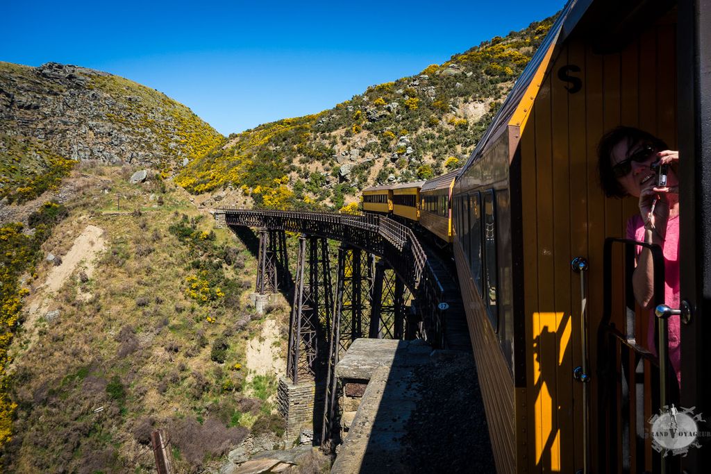 Le viaduc de Wingatui, long de 197 m. La brochure semble très fière de nous apprendre qu'il s'agit d'une des plus grandes structures en fer forgé de l'hémisphère sud.