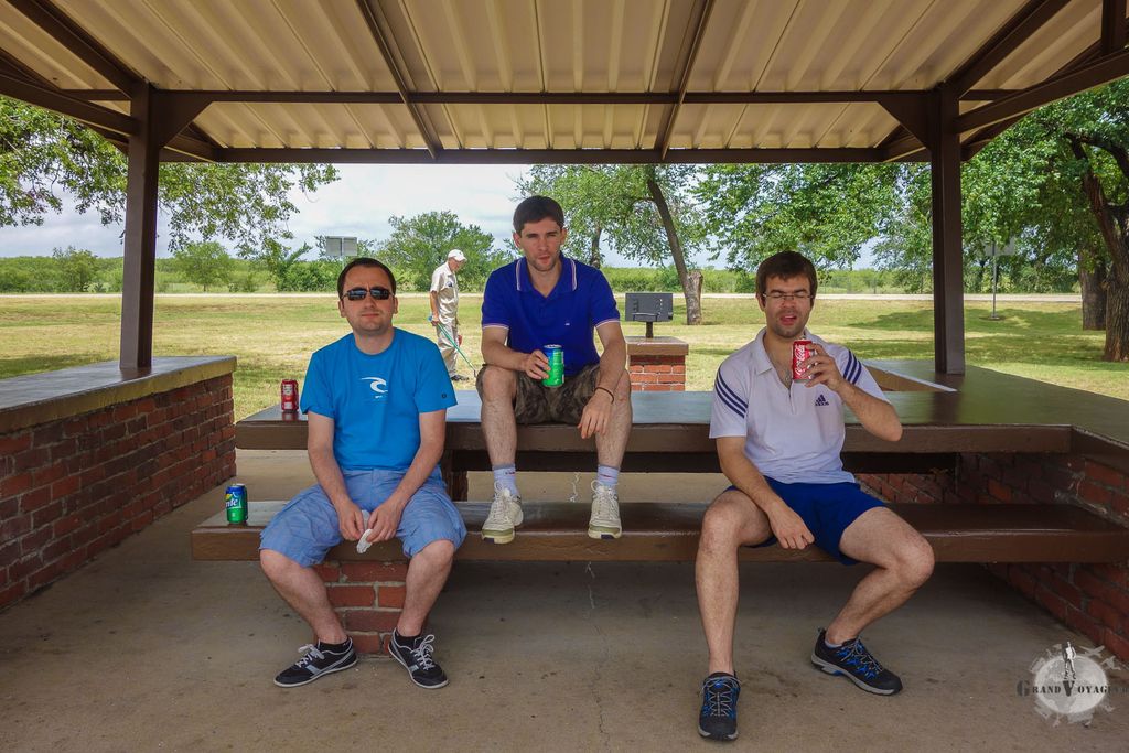 Les pilotes on bien mérité leur coca.