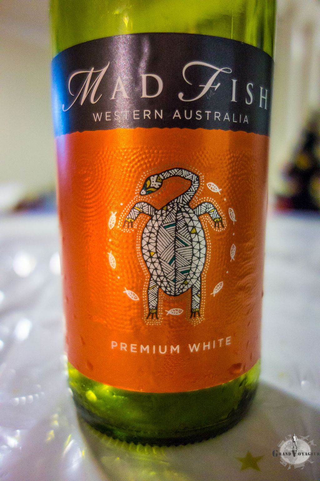 L'australien est créatif lorsqu'il s'agit de nommer ses vins. Ici un "Mad Fish" (poisson fou). L'australien est créatif lorsqu'il s'agit de nommer ses vins. Ici un "Mad Fish" (poisson fou).