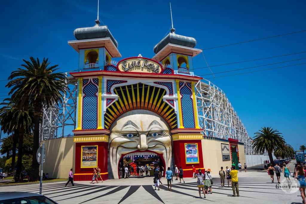 Luna Park Melbourne, l'entrée n'est pas forcément très rassurante...